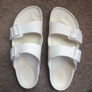 white rubber birkenstocks